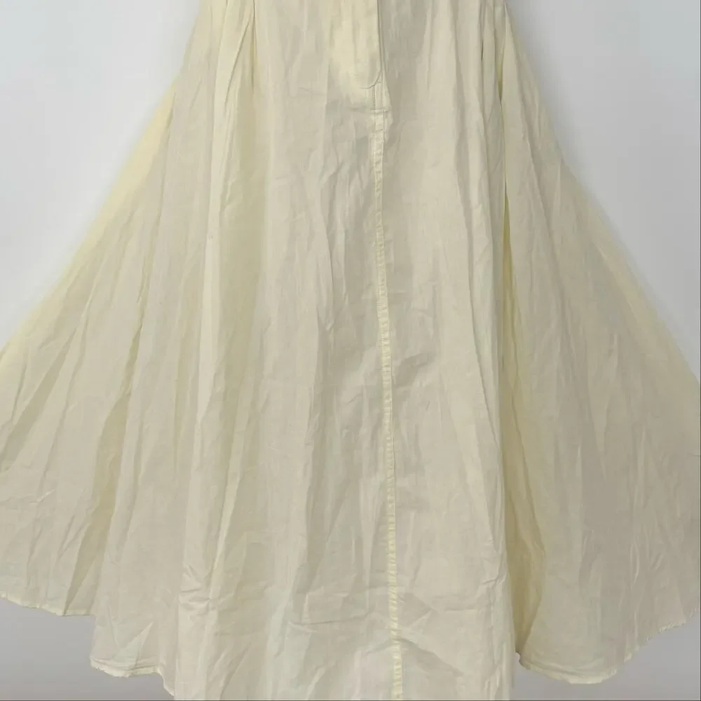Free People Katie Maxi Cotton Skirt Ivory Parchment XS NWT